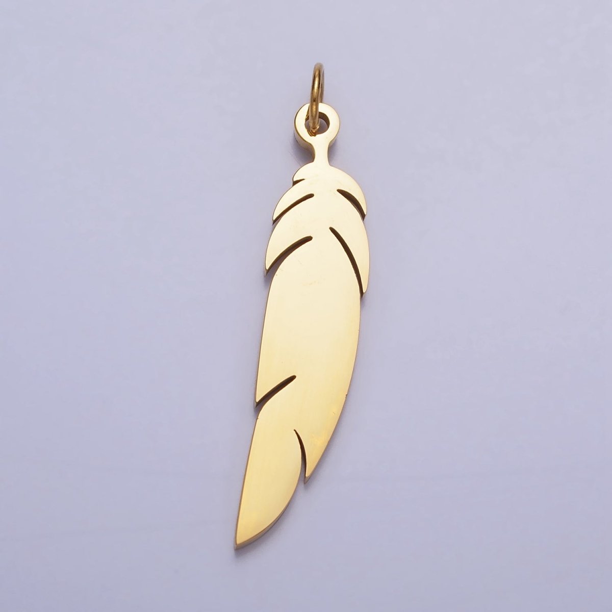 Stainless Steel Feather Wing Strand Add-On Charm in Gold &amp; Silver | P-921