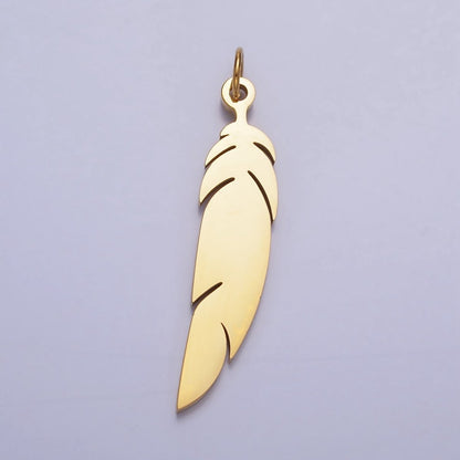 Stainless Steel Feather Wing Strand Add-On Charm in Gold &amp; Silver | P-921