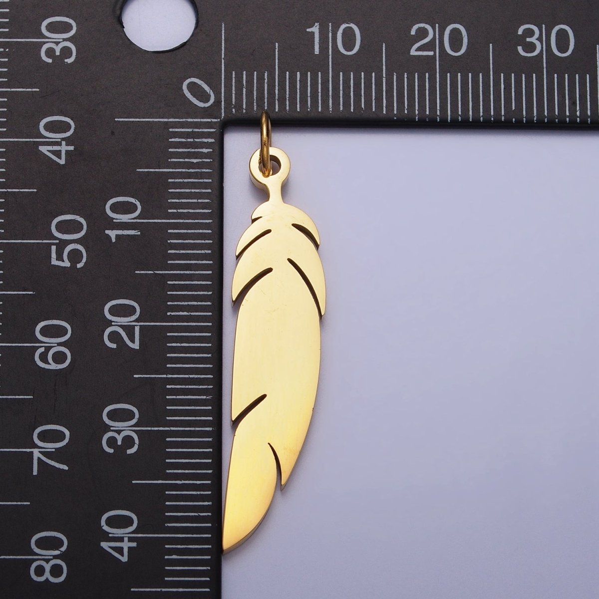 Stainless Steel Feather Wing Strand Add-On Charm in Gold &amp; Silver | P-921
