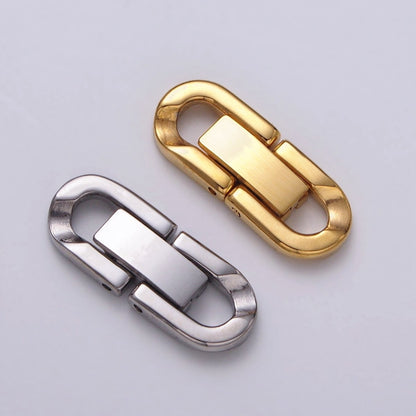 Stainless Steel Fold Over Clasps Extender Clasp Closure Gold End Caps for Necklace Bracelet Jewelry Component Handmade Supply Z-318 Z-319