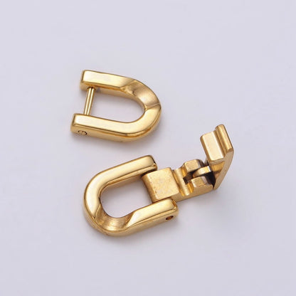 Stainless Steel Fold Over Clasps Extender Clasp Closure Gold End Caps for Necklace Bracelet Jewelry Component Handmade Supply Z-318 Z-319