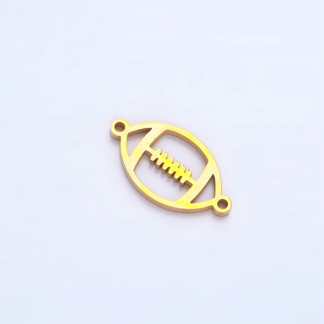 Stainless Steel Football Sports Charm Connector in Gold &amp; Silver | G-463