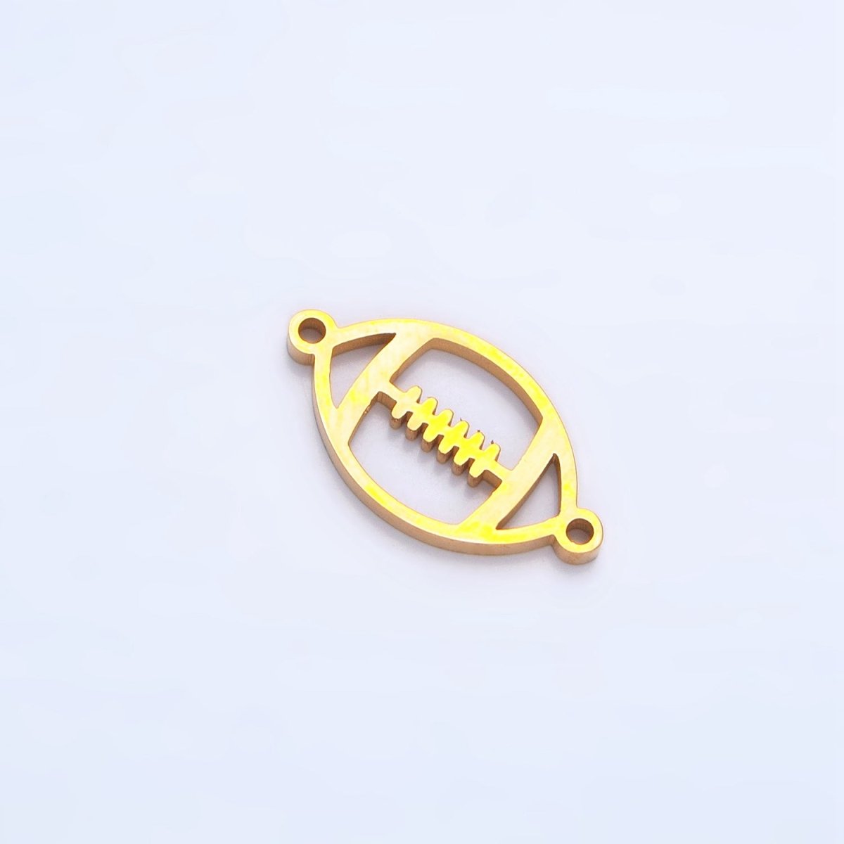 Stainless Steel Football Sports Charm Connector in Gold &amp; Silver | G-463