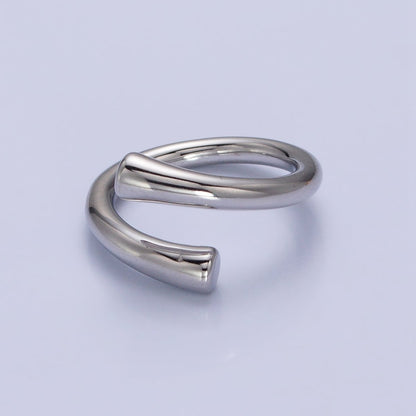 Stainless Steel Geometric Claw Minimalist Open Band Ring in Gold &amp; Silver | O-1758~O-1764