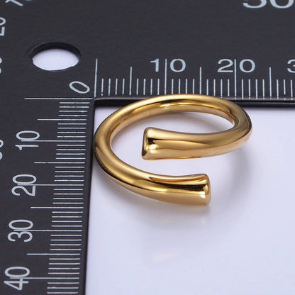 Stainless Steel Geometric Claw Minimalist Open Band Ring in Gold &amp; Silver | O-1758~O-1764