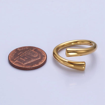 Stainless Steel Geometric Claw Minimalist Open Band Ring in Gold &amp; Silver | O-1758~O-1764