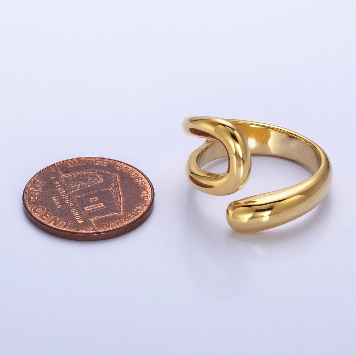 Stainless Steel Geometric Claw Open Double Band Ring in Gold &amp; Silver | O-541 ~ O-548