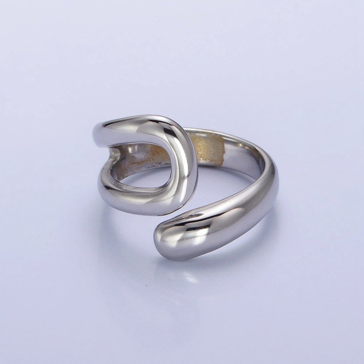 Stainless Steel Geometric Claw Open Double Band Ring in Gold &amp; Silver | O-541 ~ O-548
