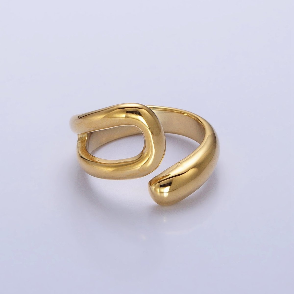 Stainless Steel Geometric Claw Open Double Band Ring in Gold &amp; Silver | O-541 ~ O-548