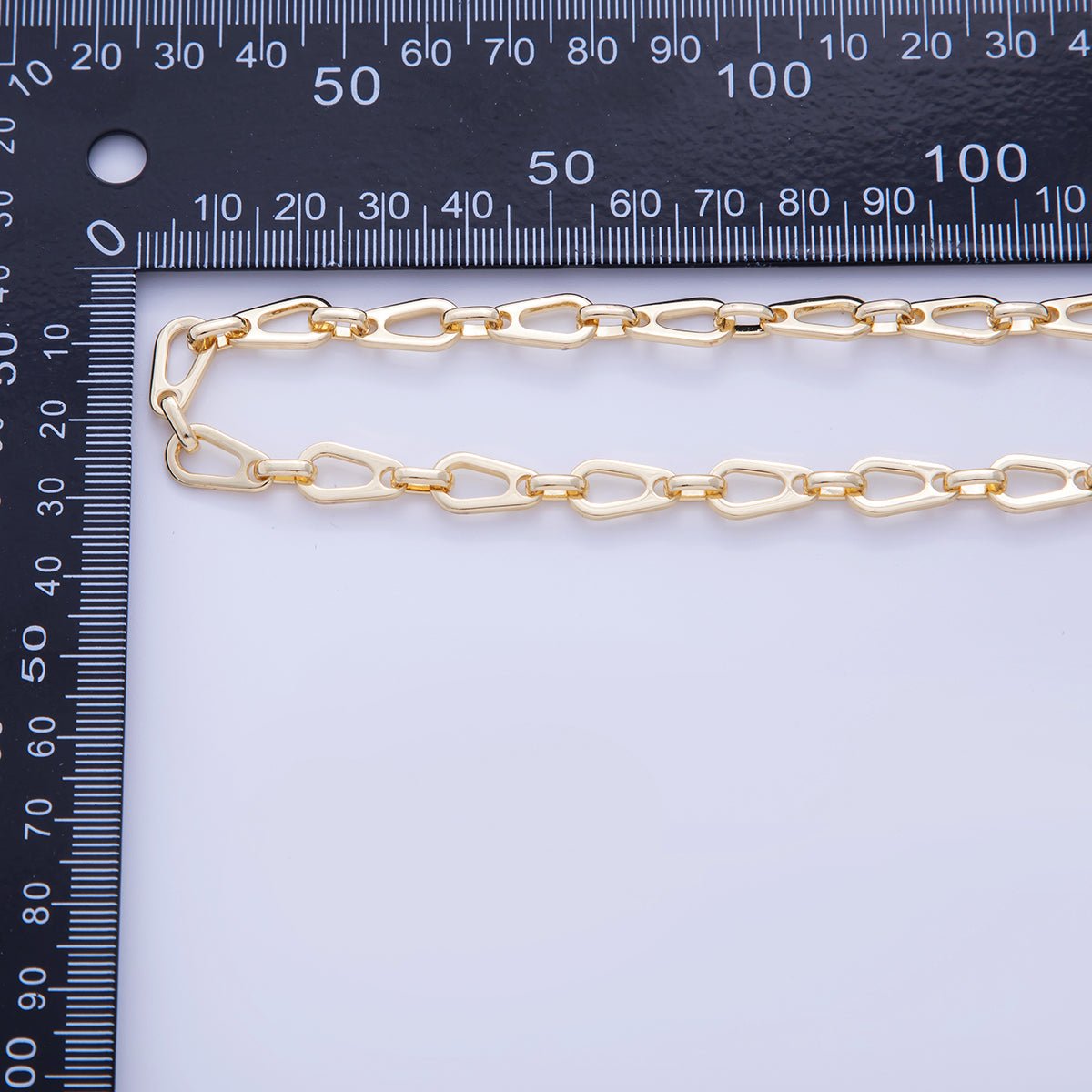Stainless Steel 19.5mm x 7.5mm Geometric Oblong Link Unfinished Chain by Yard | Roll-1573
