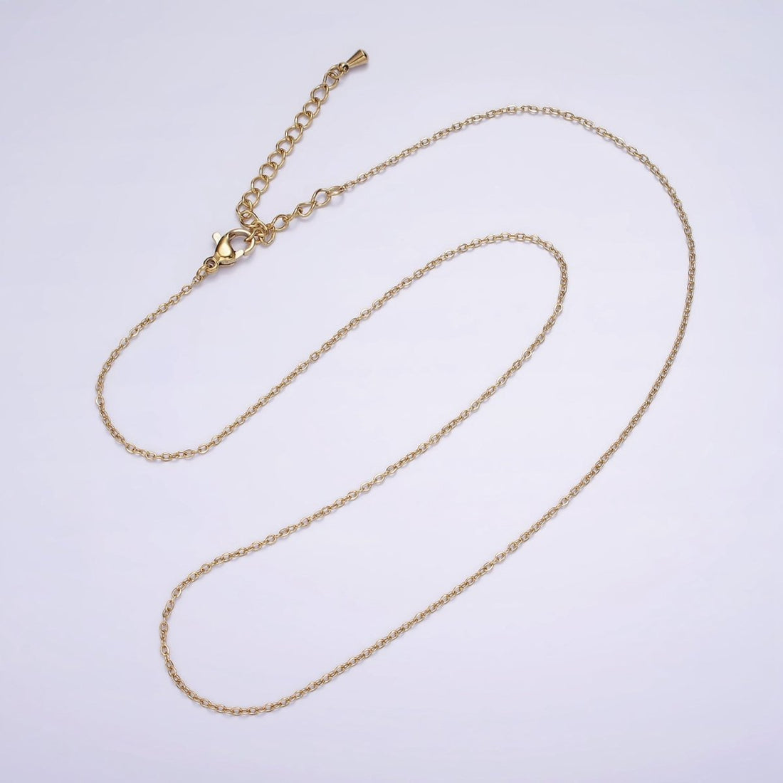 Stainless Steel Gold 0.7mm Dainty Cable 18 Inch Layering Chain Necklace | WA-2211 Clearance Pricing