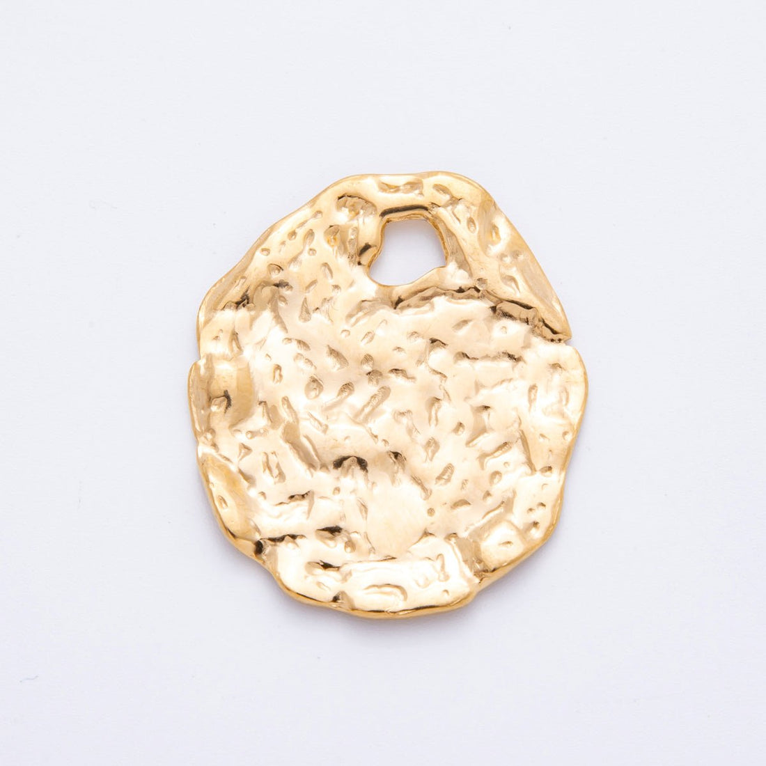 Stainless Steel Hammered Oval Charm Finding | Z-A1240
