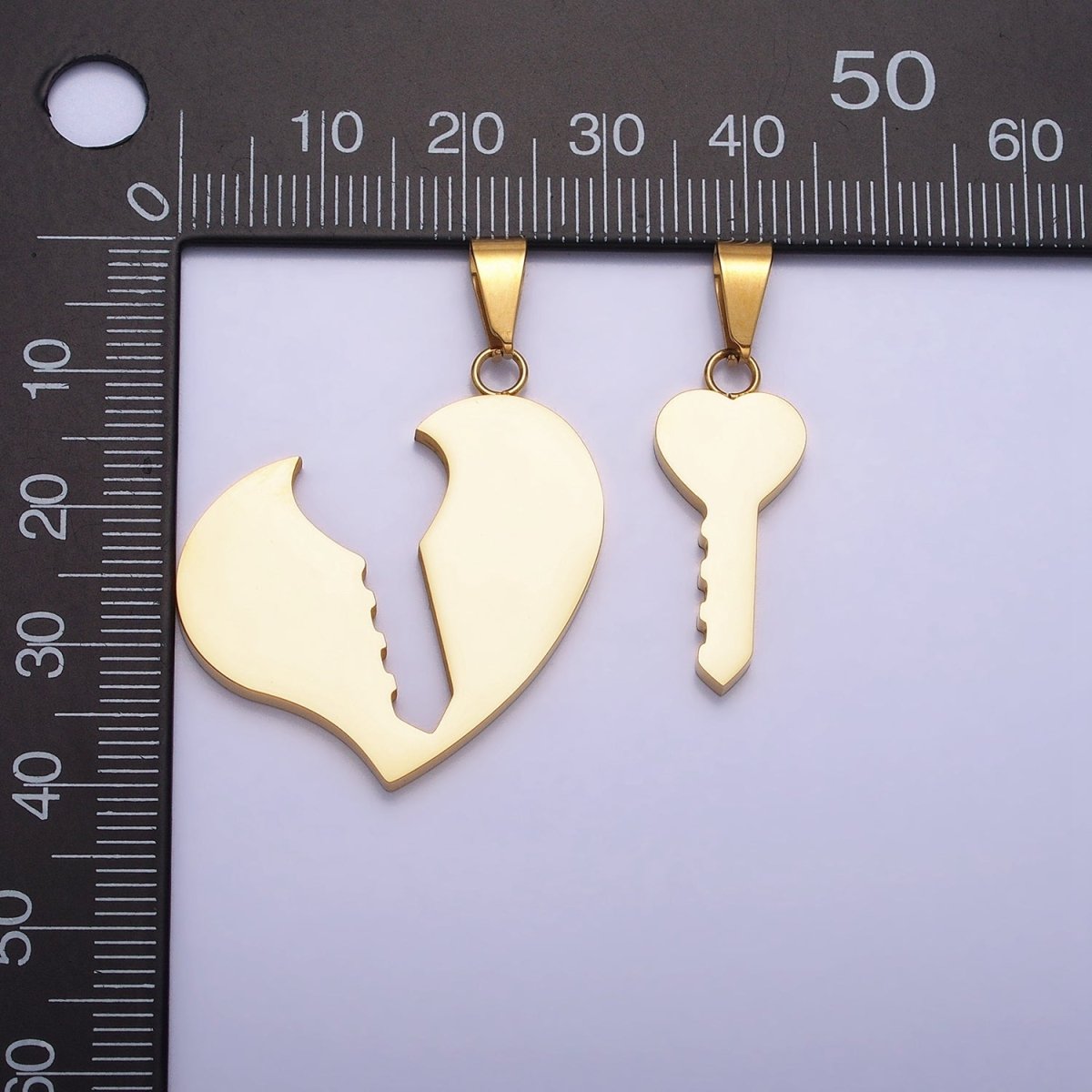 Stainless Steel Heart Key Couple&