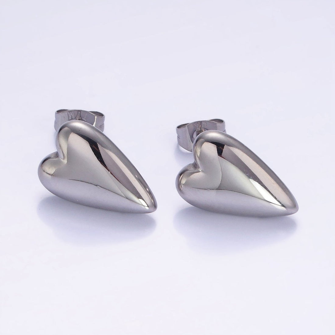 Stainless Steel Heart Minimalist Stud Earrings | V520
