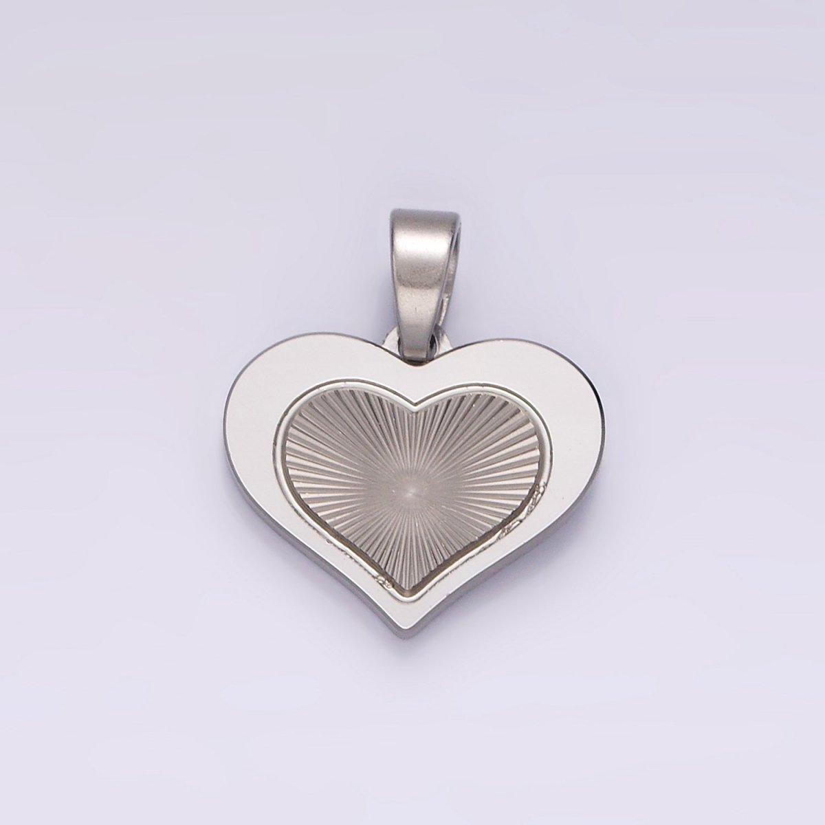 Stainless Steel Heart Sunburst Minimalist Pendant in Gold &amp; Silver | P866