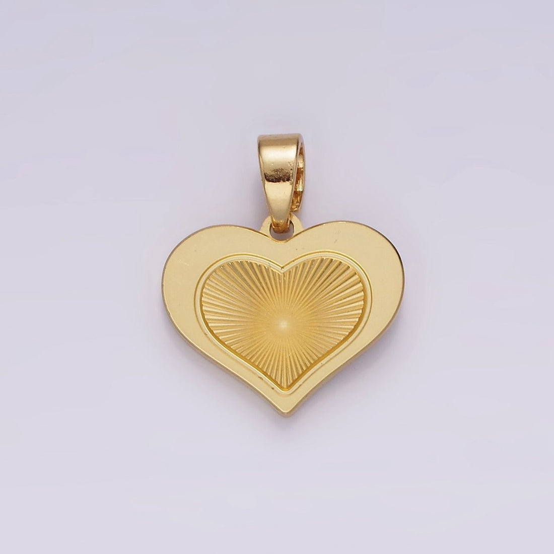 Stainless Steel Heart Sunburst Minimalist Pendant in Gold &amp; Silver | P866