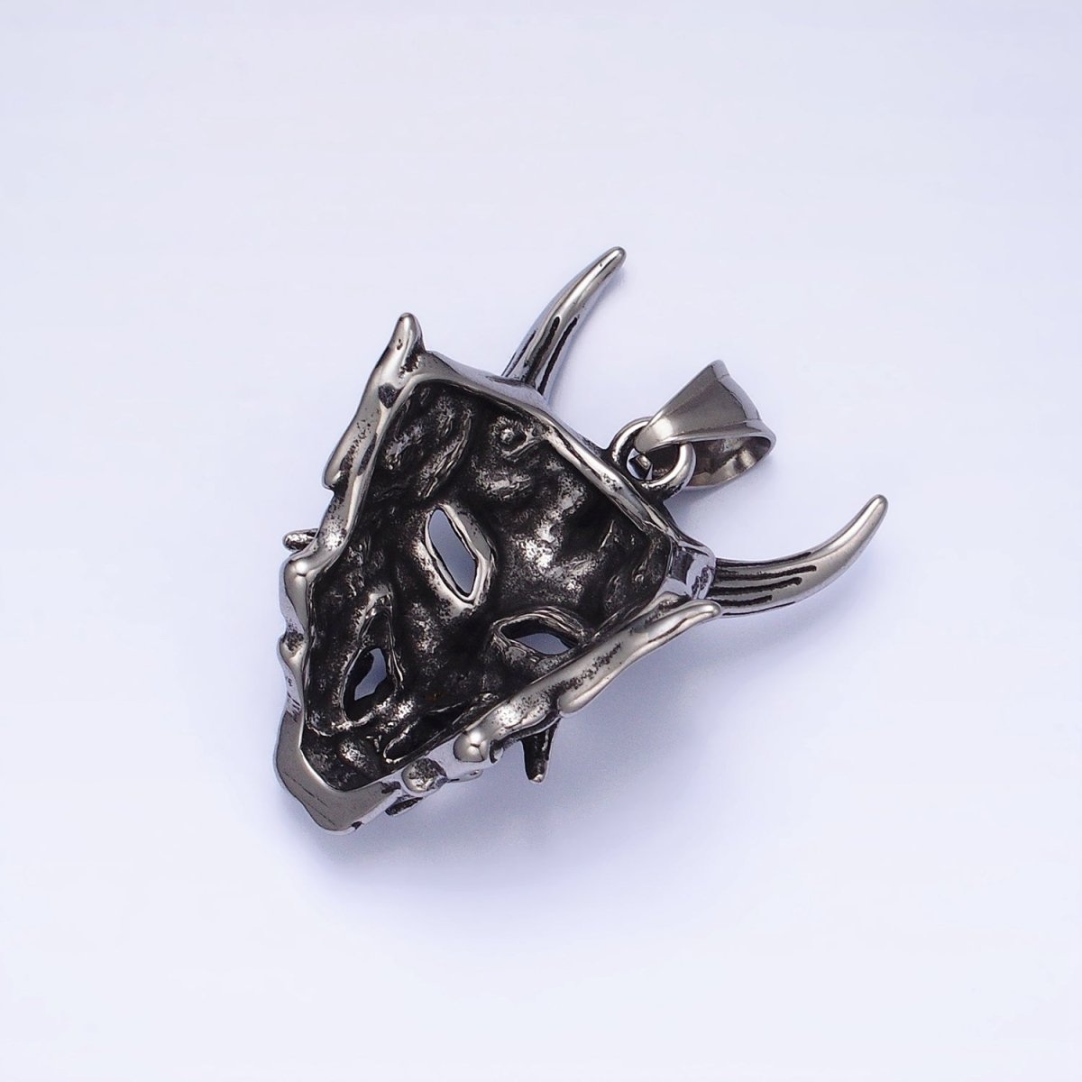 Stainless Steel Horned Monster Mask Men&