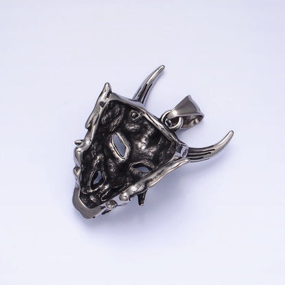 Stainless Steel Horned Monster Mask Men&