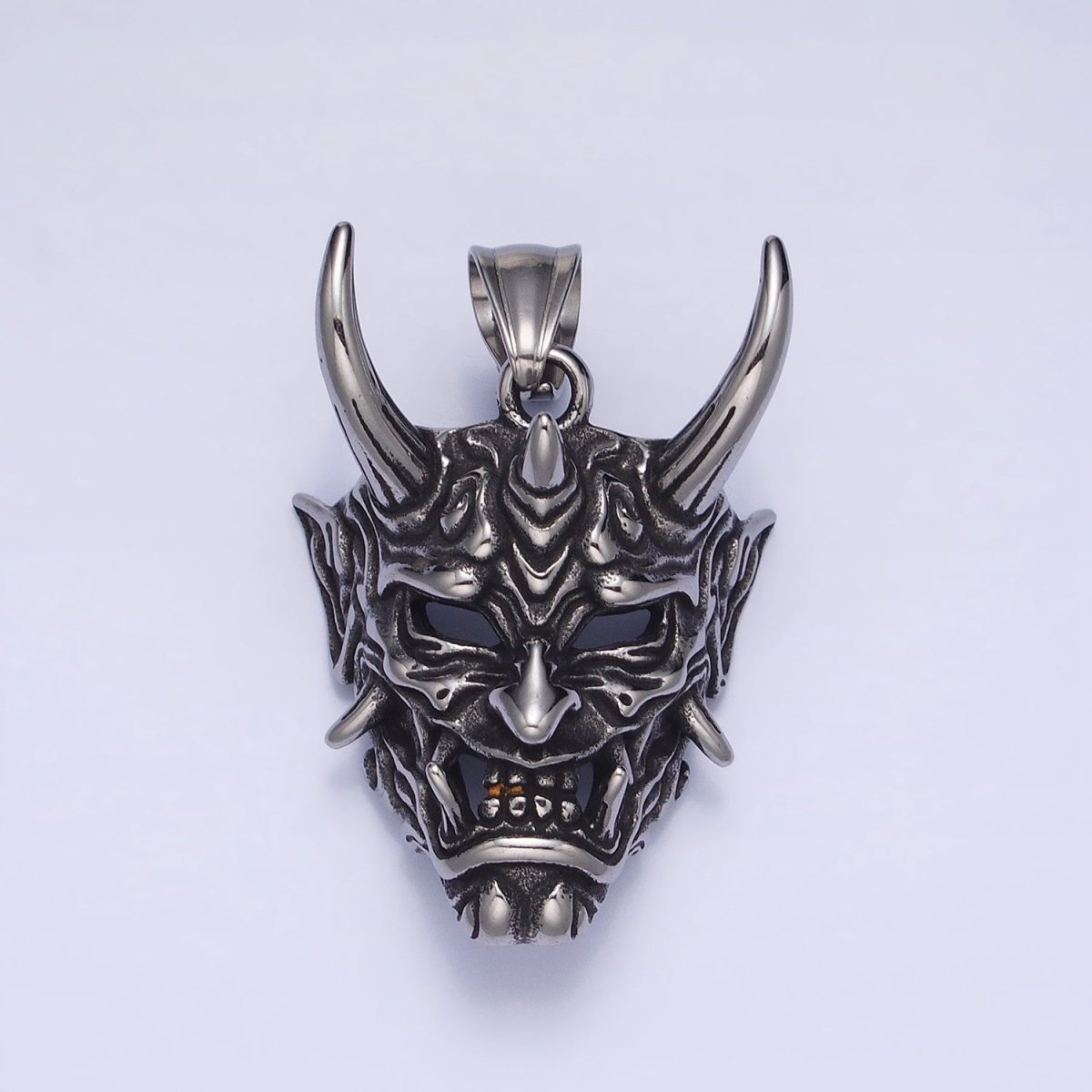 Stainless Steel Horned Monster Mask Men&