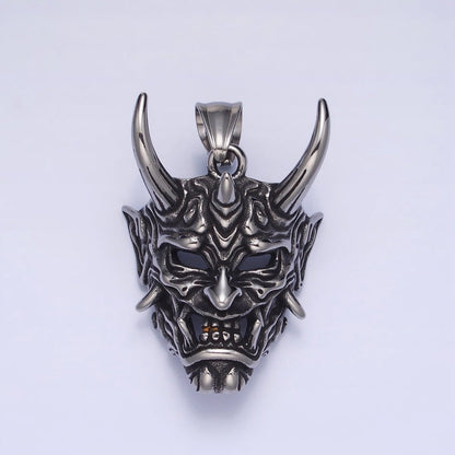 Stainless Steel Horned Monster Mask Men&