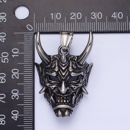 Stainless Steel Horned Monster Mask Men&