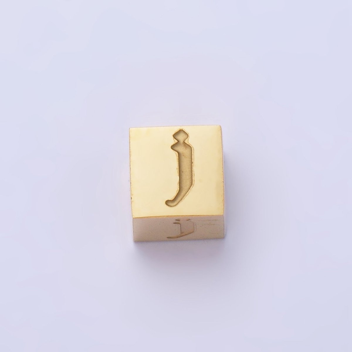 Stainless Steel Initial Letter A-Z Old English Gothic Alphabet Font 5mm Gold Bead | A-937-A-949