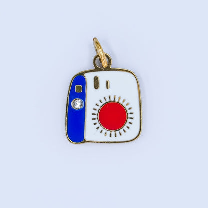 Stainless Steel Instant Camera Enamel Charm | P1206