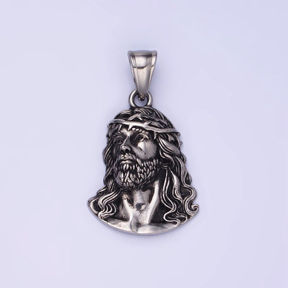 Stainless Steel Jesus Christ Religious Figure Pendant in Gold &amp; Silver | P1213