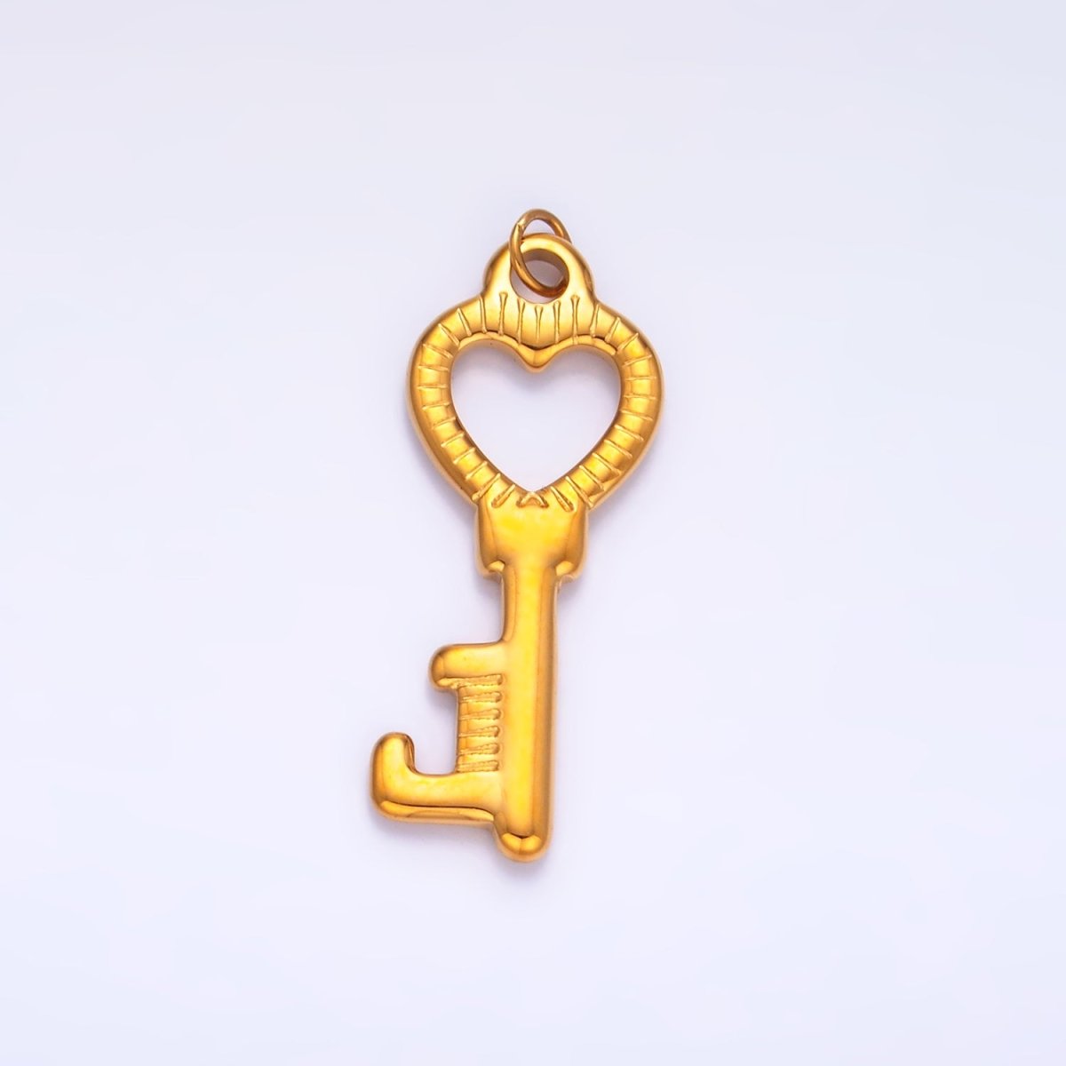 Stainless Steel Love Heart Key Mini Charm | P789