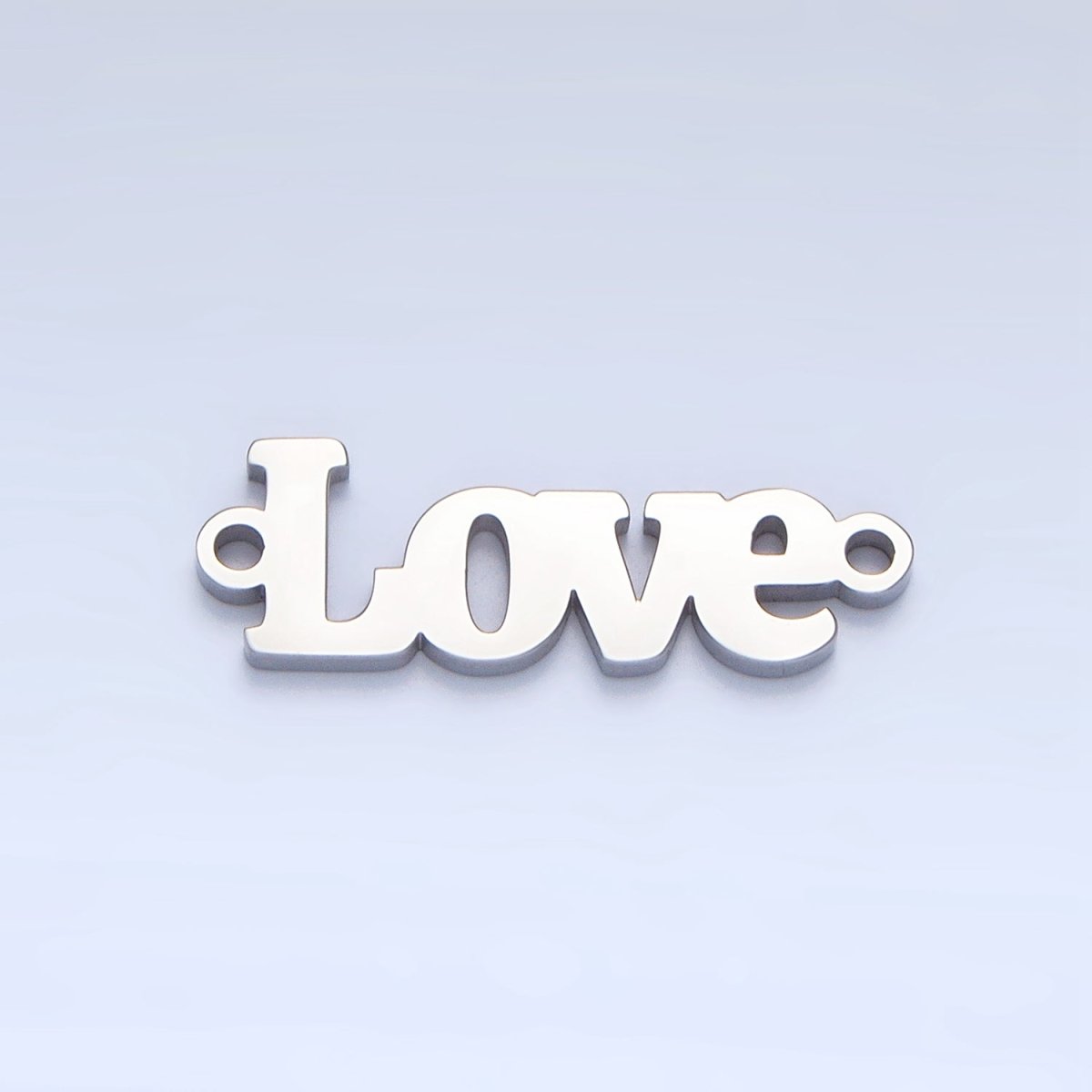 Stainless Steel 22mm "Love" Script Minimalist Connector in Gold &amp; Silver | F268