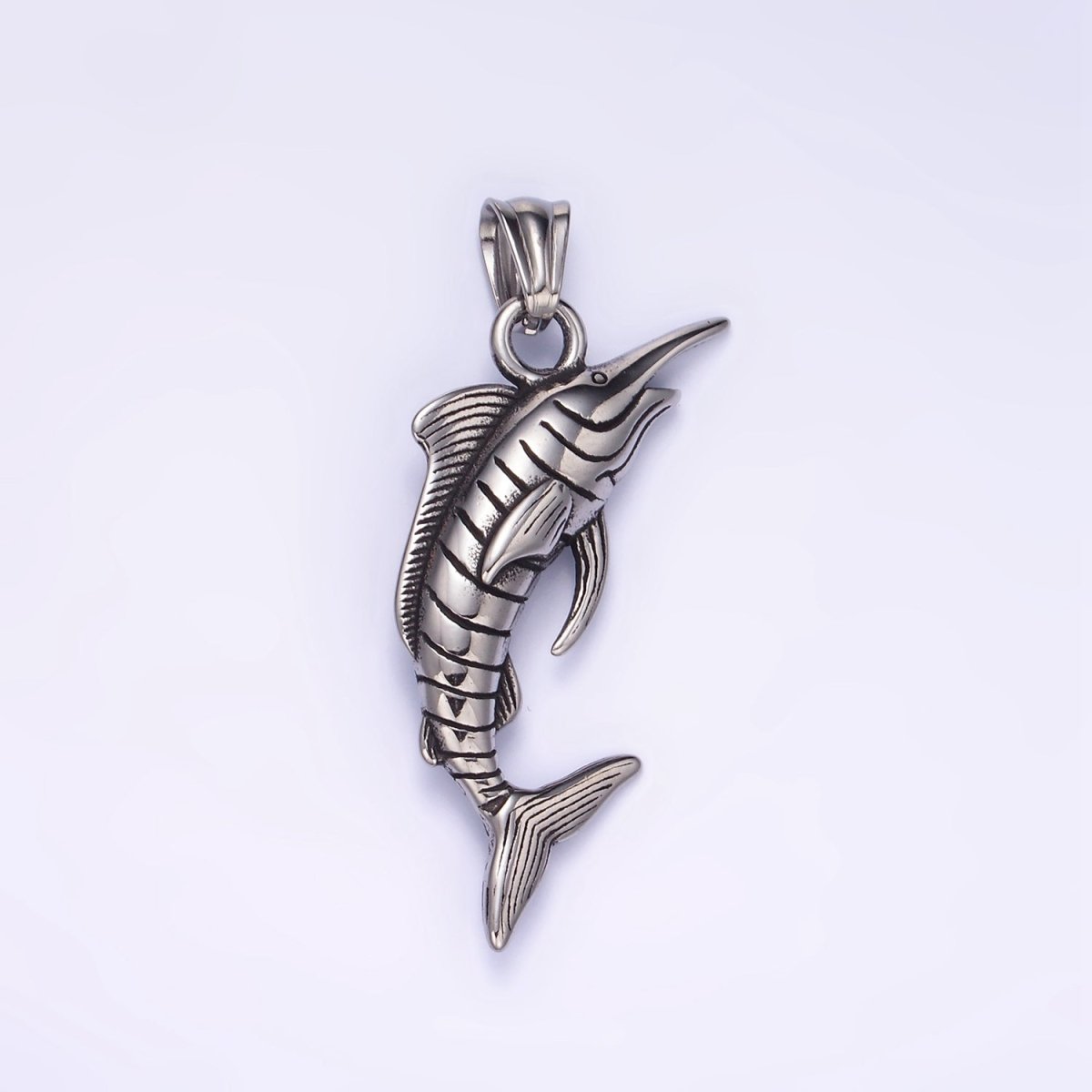 Stainless Steel Marlin Fish Charms Pendant in Gold &amp; Silver | P1441