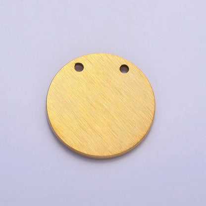 Stainless Steel Mini Evil Eye Round Disc Charm in Gold &amp; Silver | P885