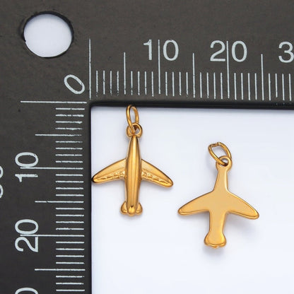 Stainless Steel Mini Flying Airplane Travel Charm | P566