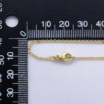 Stainless Steel Minimalist Cable Chain 16 Inch Choker Necklace | WA-2740