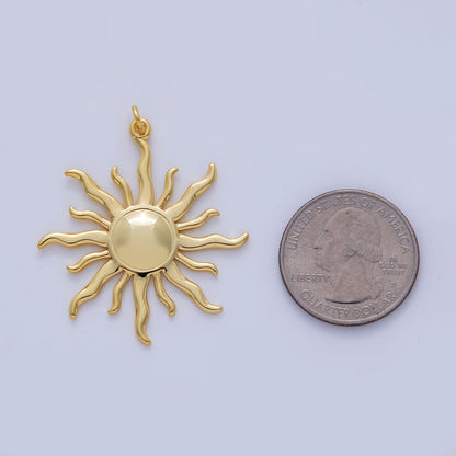 Stainless Steel Minimalist Celestial Sun Burst Charm | AF315