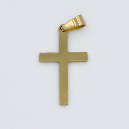 Stainless Steel Minimalist Cross Religious Symbol Pendant | P1462