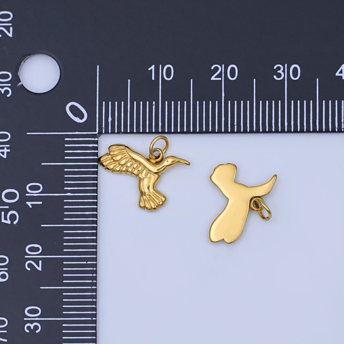 Stainless Steel Minimalist Flying Bird Charm | P647