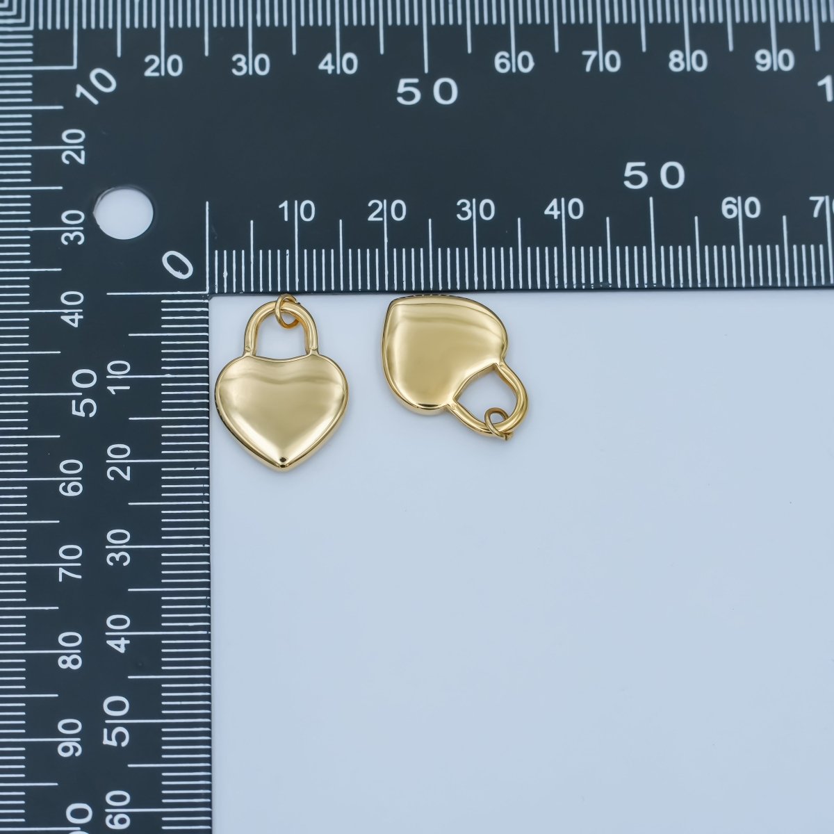 Stainless Steel Minimalist Heart Padlock Charm | P551
