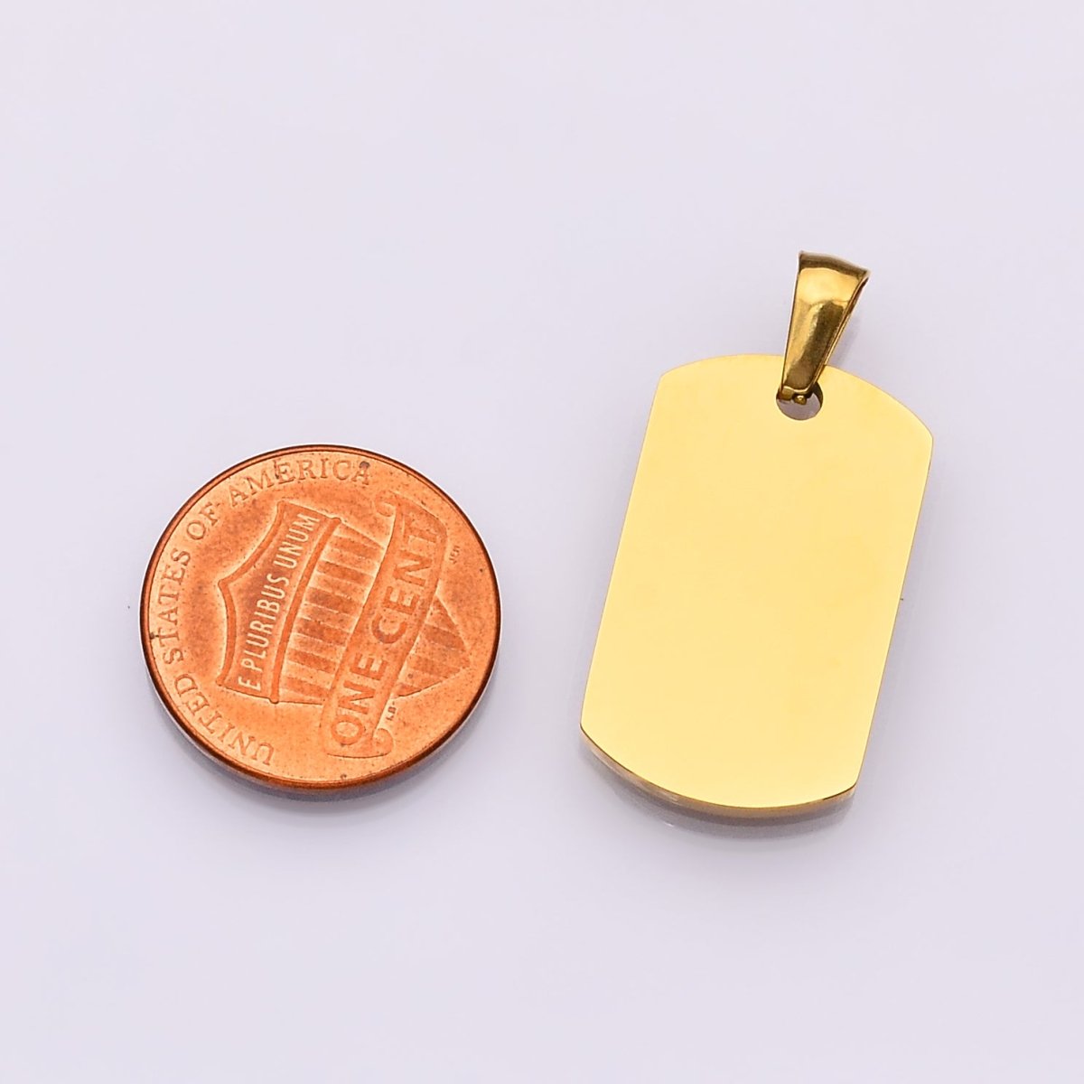 Stainless Steel Minimalist Rectangular Bar Pendant | P1545