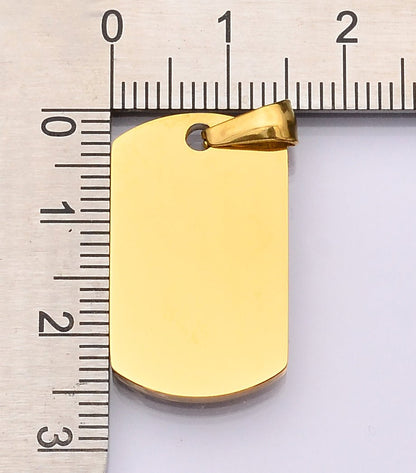 Stainless Steel Minimalist Rectangular Bar Pendant | P1545