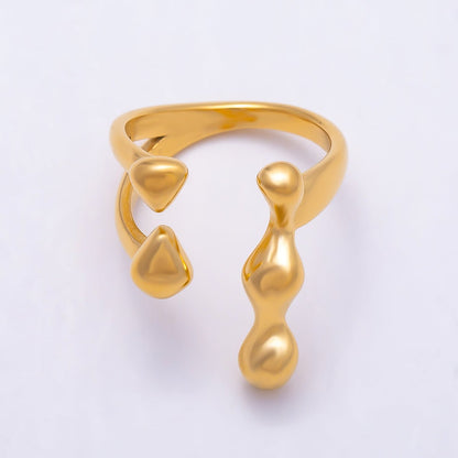 Stainless Steel Molten Drip Wrap Wrap Ring | Rings-00319