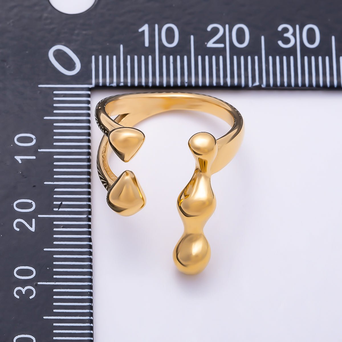 Stainless Steel Molten Drip Wrap Wrap Ring | Rings-00319
