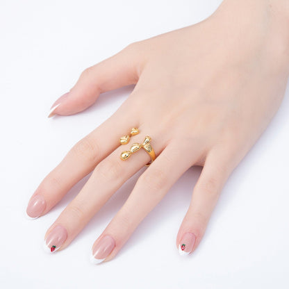 Stainless Steel Molten Drip Wrap Wrap Ring | Rings-00319
