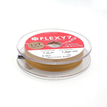 Stainless Steel Nylon Coated Flexible Wire Findings by 10 Meters in Gold &amp; Silver | SP-014