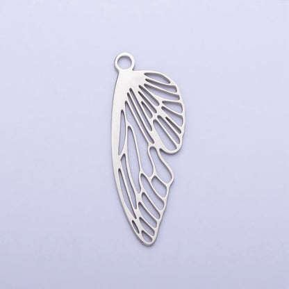 Stainless Steel Open Butterfly Mariposa Wings Open Charm in Gold &amp; Silver | P-925