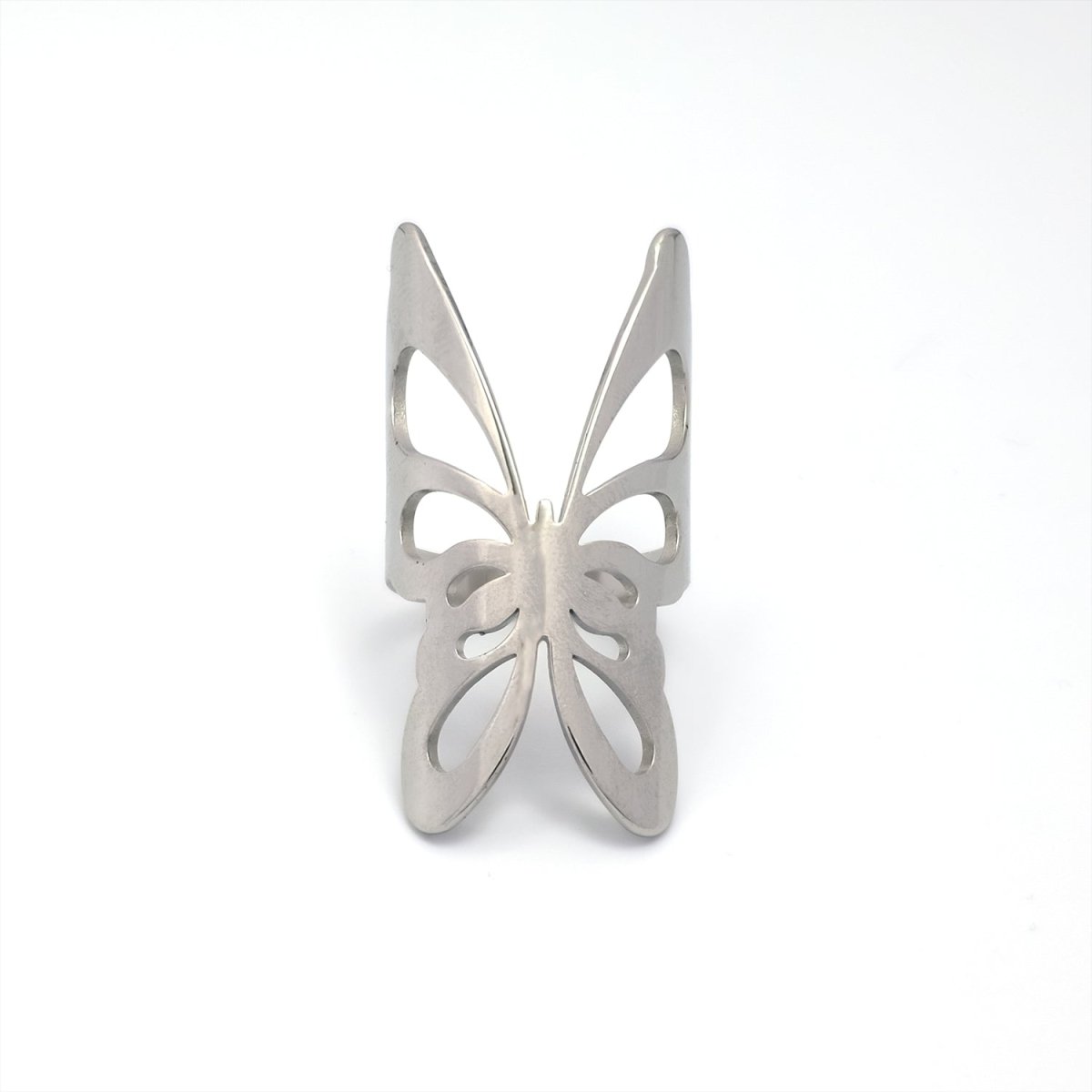 Stainless Steel Open Butterfly Ring in Gold &amp; Silver | RINGS-00264