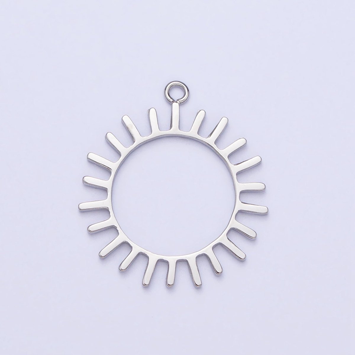 Stainless Steel Open Celestial Sun Geometric Add-On Charm in Gold &amp; Silver | P-897