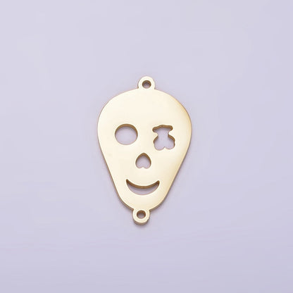 Stainless Steel Open Shape Smiley Face Minimalist Connector | P1231