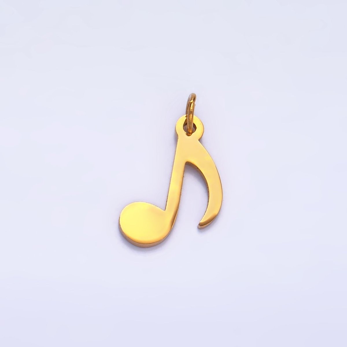 Stainless Steel 14mm Quaver Eight Note ♪ Music Symbol Charm in Gold &amp; Silver | P1364