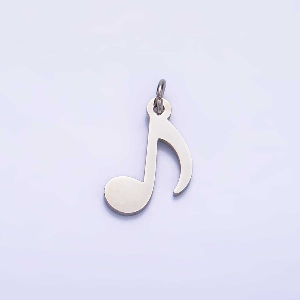 Stainless Steel 14mm Quaver Eight Note ♪ Music Symbol Charm in Gold &amp; Silver | P1364